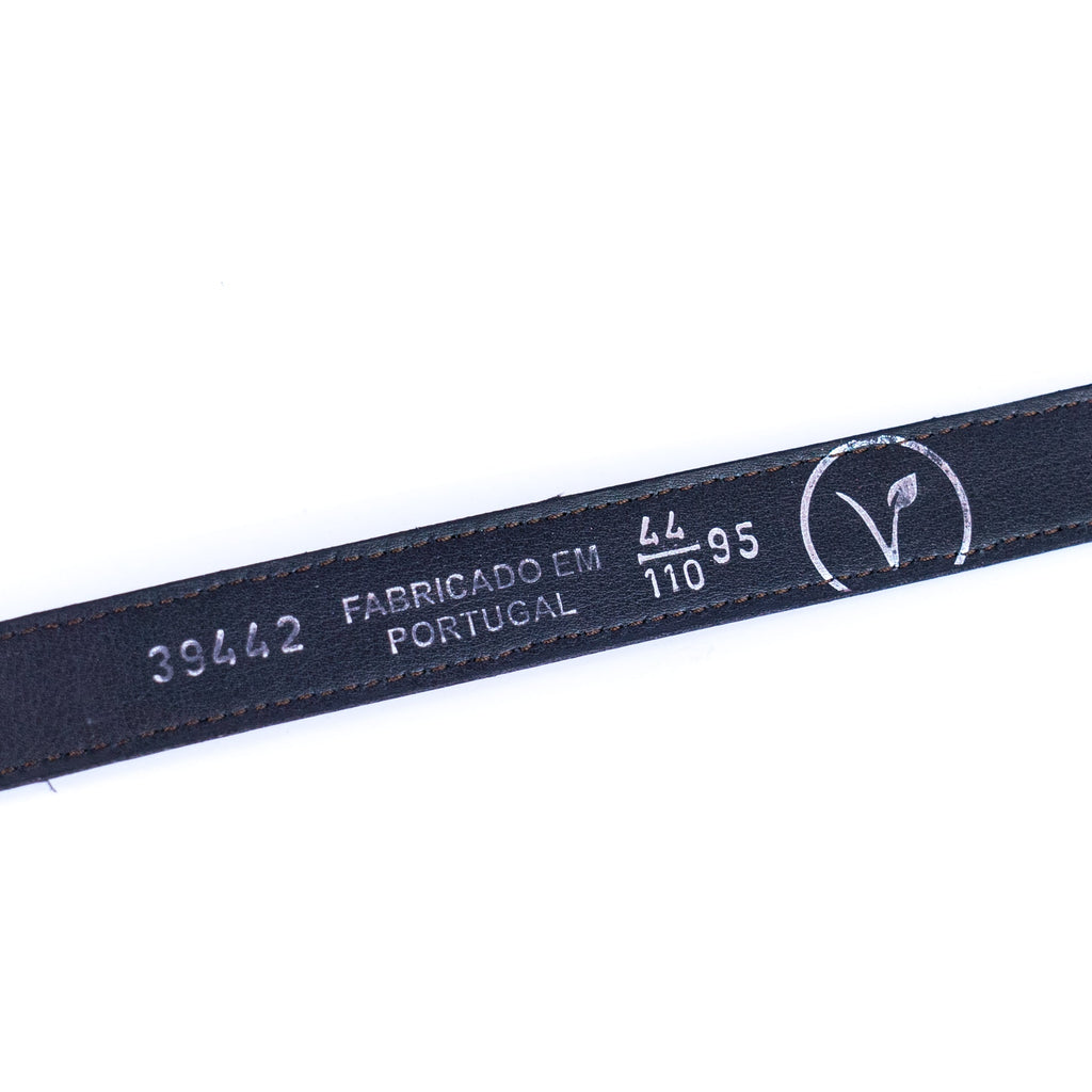Cinto Fino de Cortiça com Fivela Retangular MB Cork L-1066 para Mulher