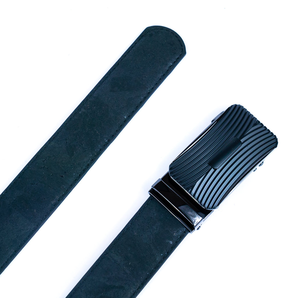 Cinto de Cortiça sem Furos MB Cork L-878-B para Homem – Preto