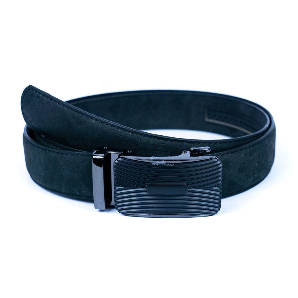 Cinto de Cortiça sem Furos MB Cork L-878-B para Homem – Preto