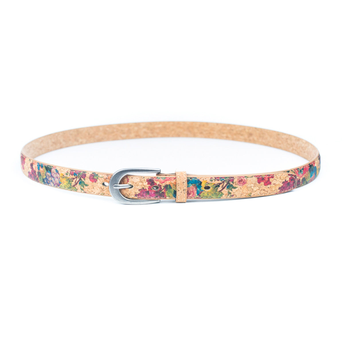 Cinto de Cortiça com Estampado Floral MB Cork L-1026 para Mulher – 2,8 cm