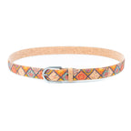 Cinto de Cortiça com Estampado Floral MB Cork L-1027 para Mulher – 2,8 cm