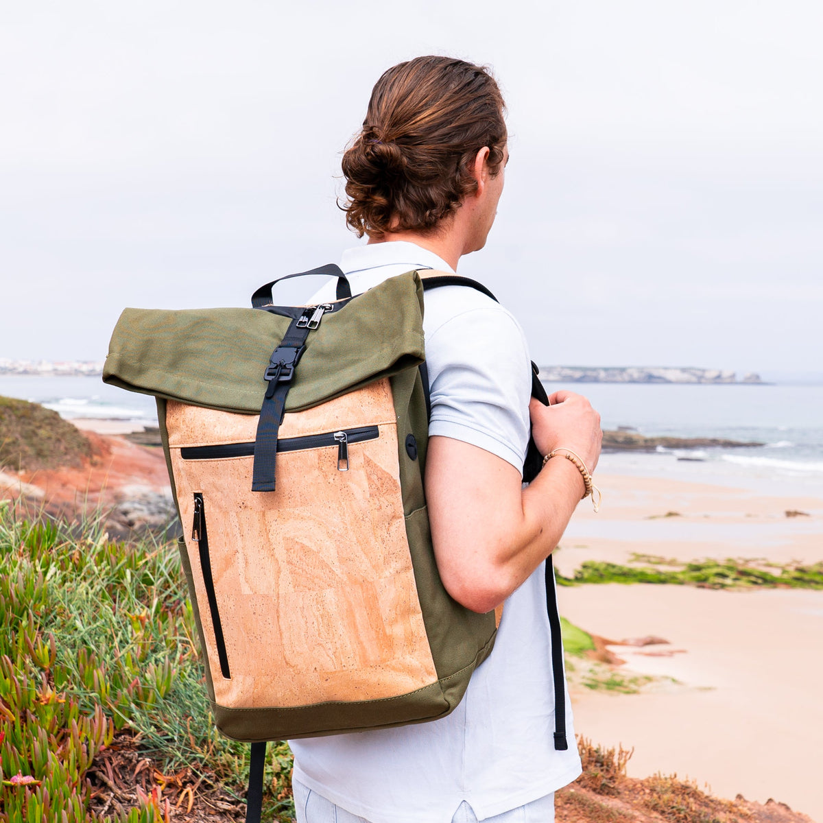 Mochila para Portátil de Cortiça e Lona MB Cork BAG-2286 para Homem