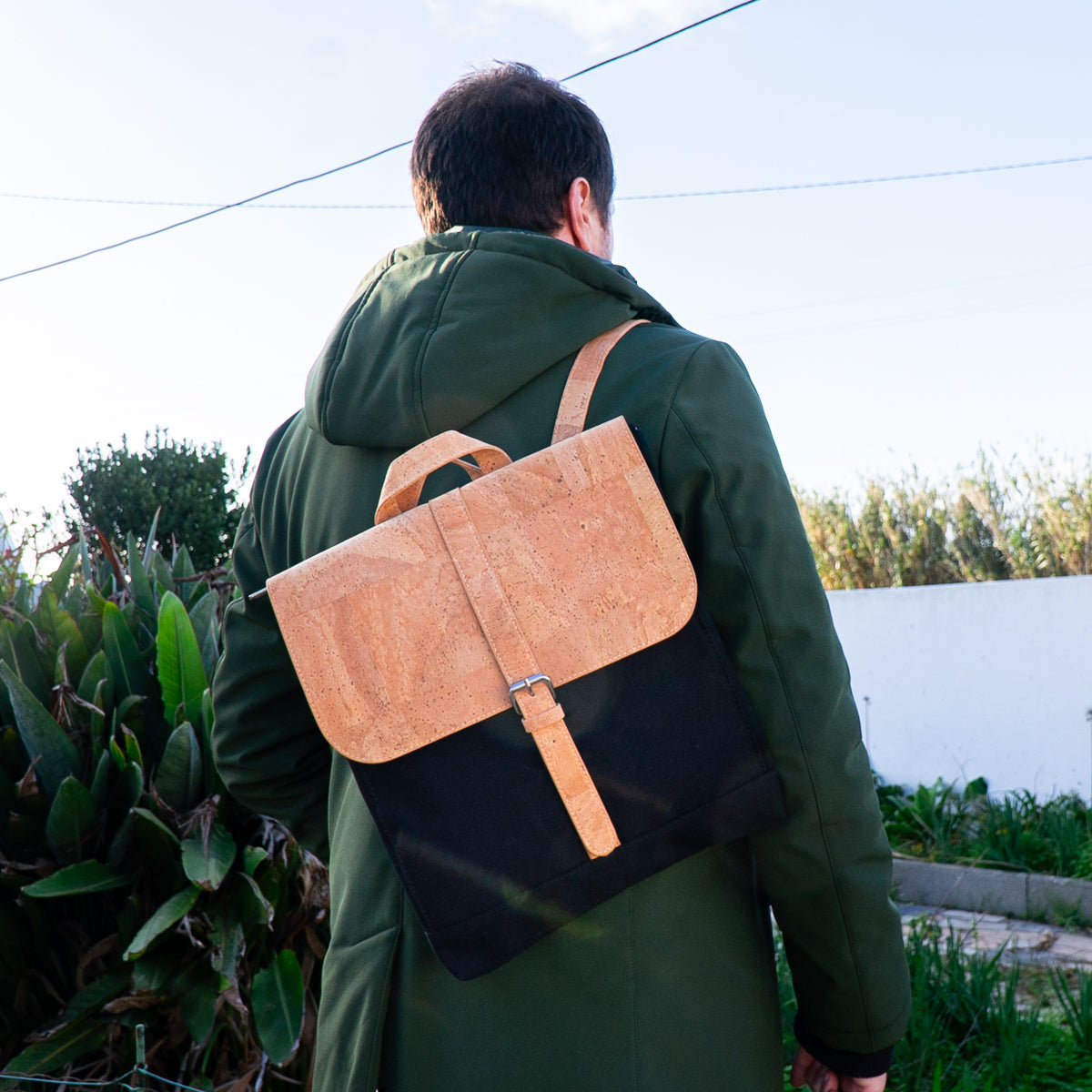 Mochila para Portátil de Cortiça e Lona MB Cork BAG-2287 – até 15"