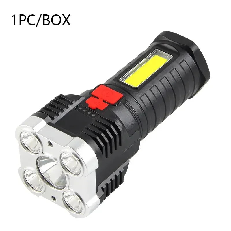 Lanterna Recarregável 5 LED com Luz Lateral