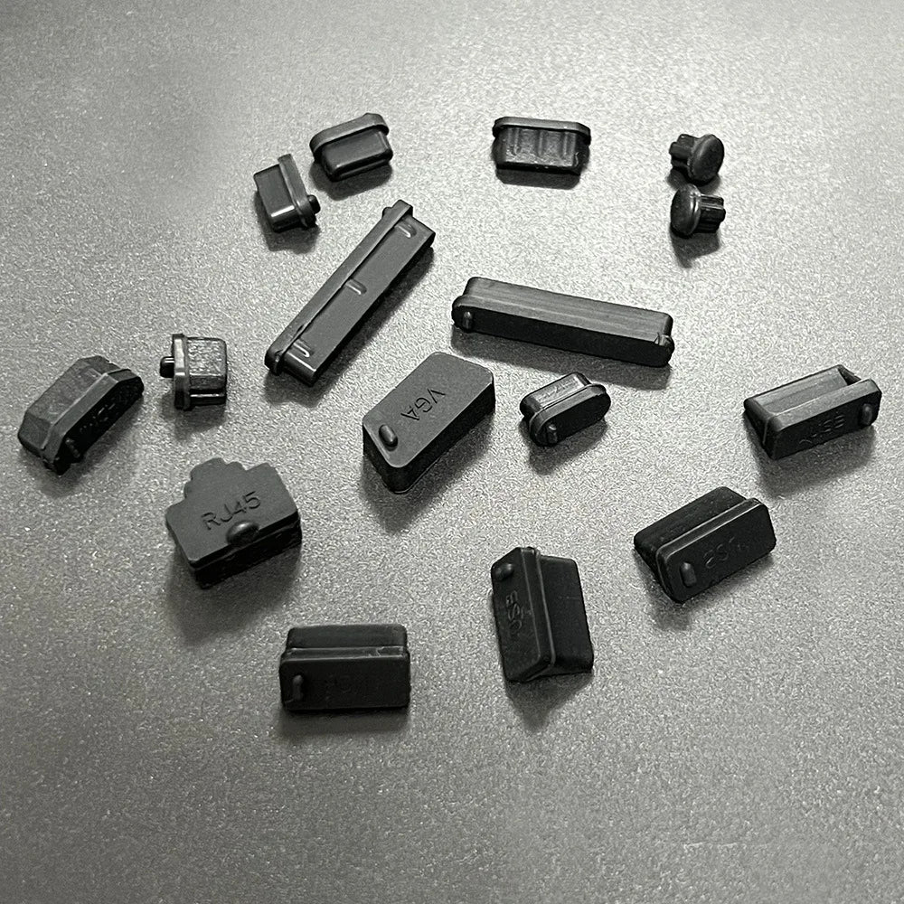 Tampas Anti-Pó em Silicone para Portas do Portátil, 16 Peças