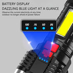 Lanterna Recarregável 5 LED com Luz Lateral
