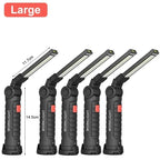 Luz de Trabalho COB Dobrável, com Íman e Gancho, Recarregável