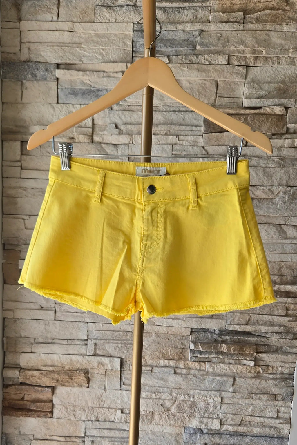 Calções Curtos de Ganga – Amarelo