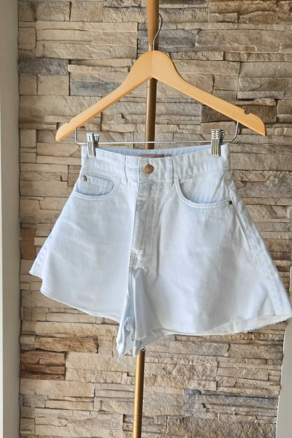 Calções Curtos de Ganga – Branco