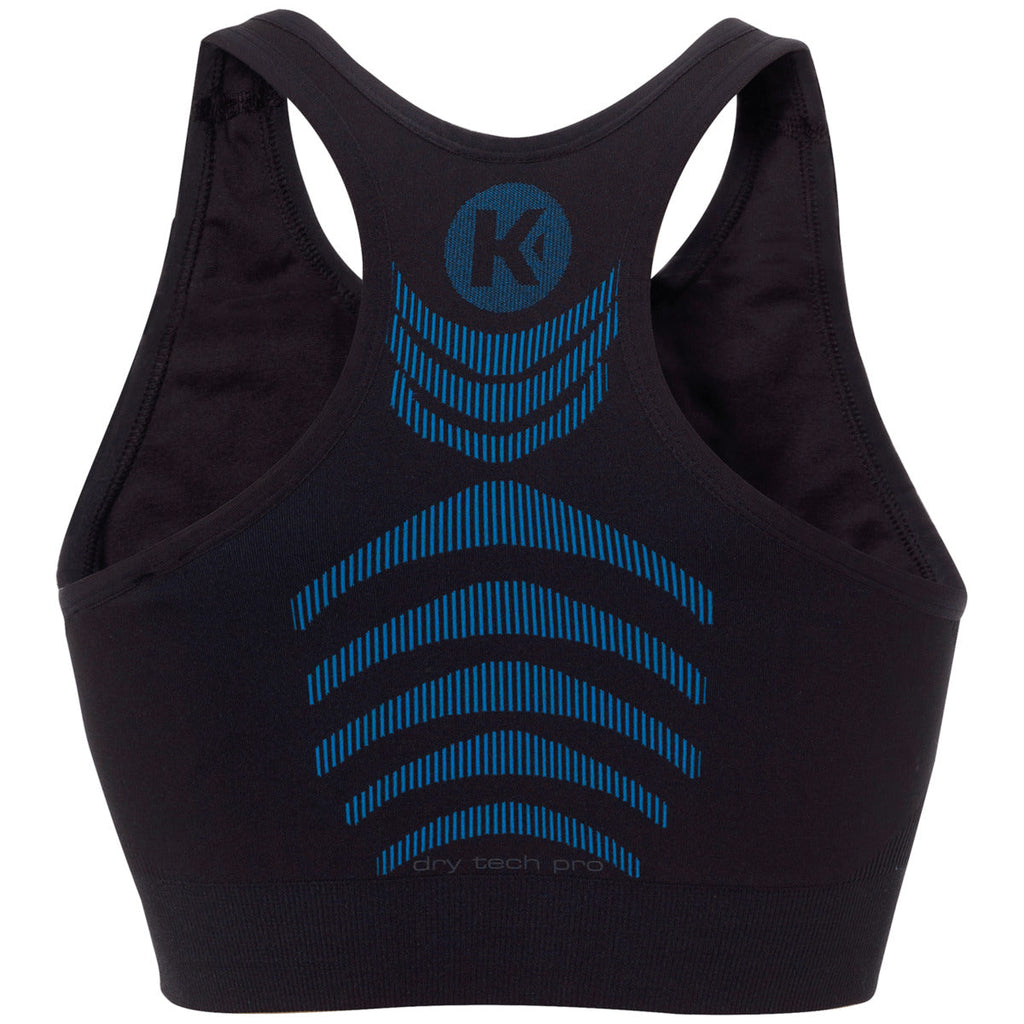 Top Desportivo Kempa Attitude Pro para Mulher – Preto e Azul