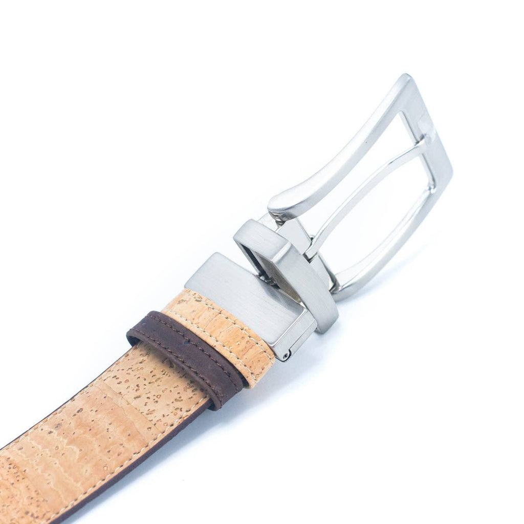 Cinto Reversível de Cortiça MB Cork L-875 para Homem – Natural e Castanho