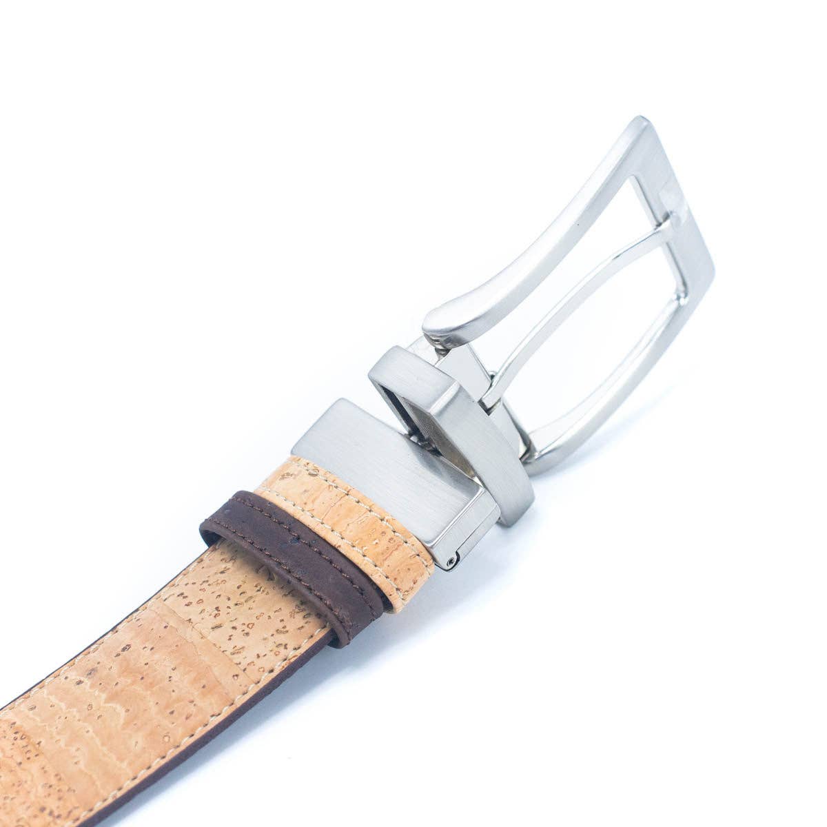 Cinto Reversível de Cortiça MB Cork L-875 para Homem – Natural e Castanho