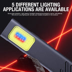 Mini Luz de Clip COB Recarregável, com Luz Vermelha Intermitente