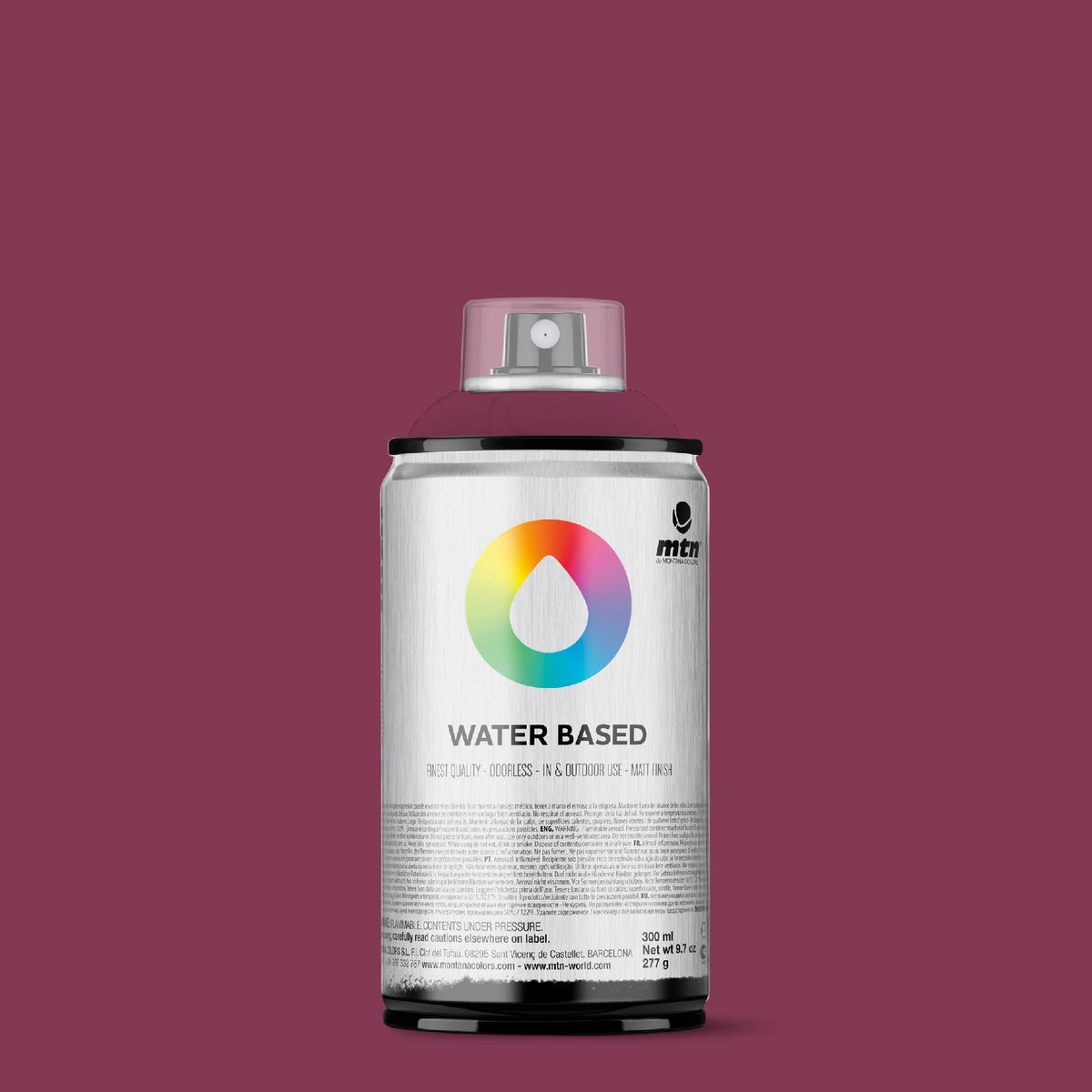 Tinta em Spray Montana Water Based 300 ml – Violeta-avermelhado Escuro