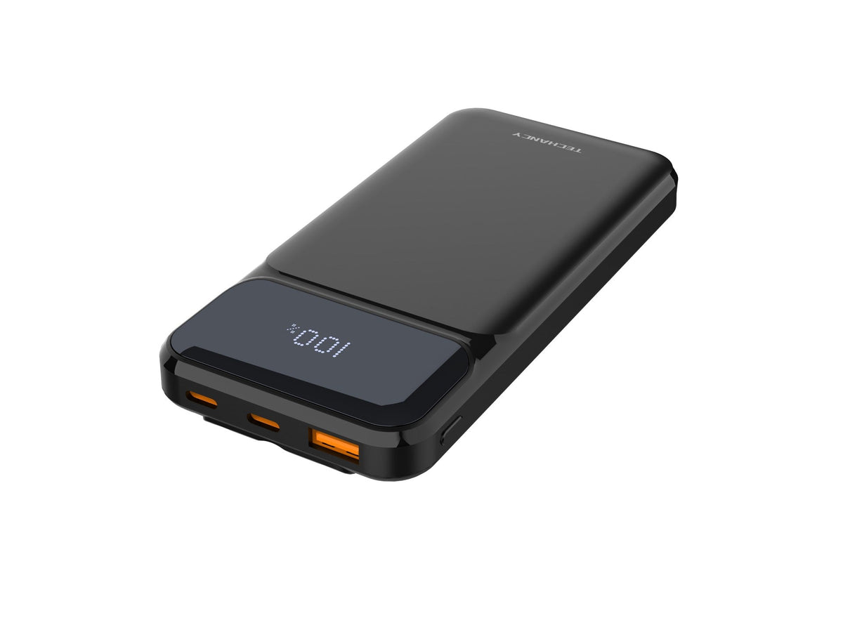 Powerbank Techancy TF2782 10 000 mAh 22,5 W com Cabos Integrados – Preto