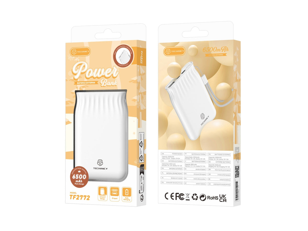 Powerbank Techancy TF2772 6500 mAh – Branco