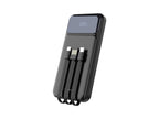 Powerbank Techancy TF2782 10 000 mAh 22,5 W com Cabos Integrados – Preto