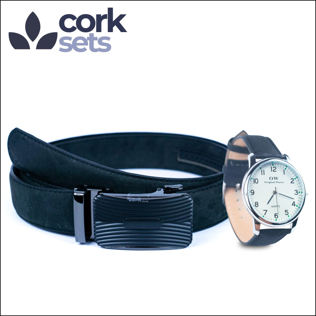 Conjunto de Cinto e Relógio em Cortiça MB Cork SET-023