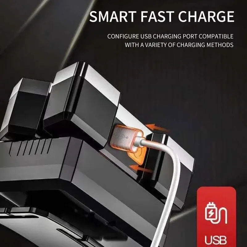 Lanterna Frontal LED Recarregável por USB, com Modo SOS