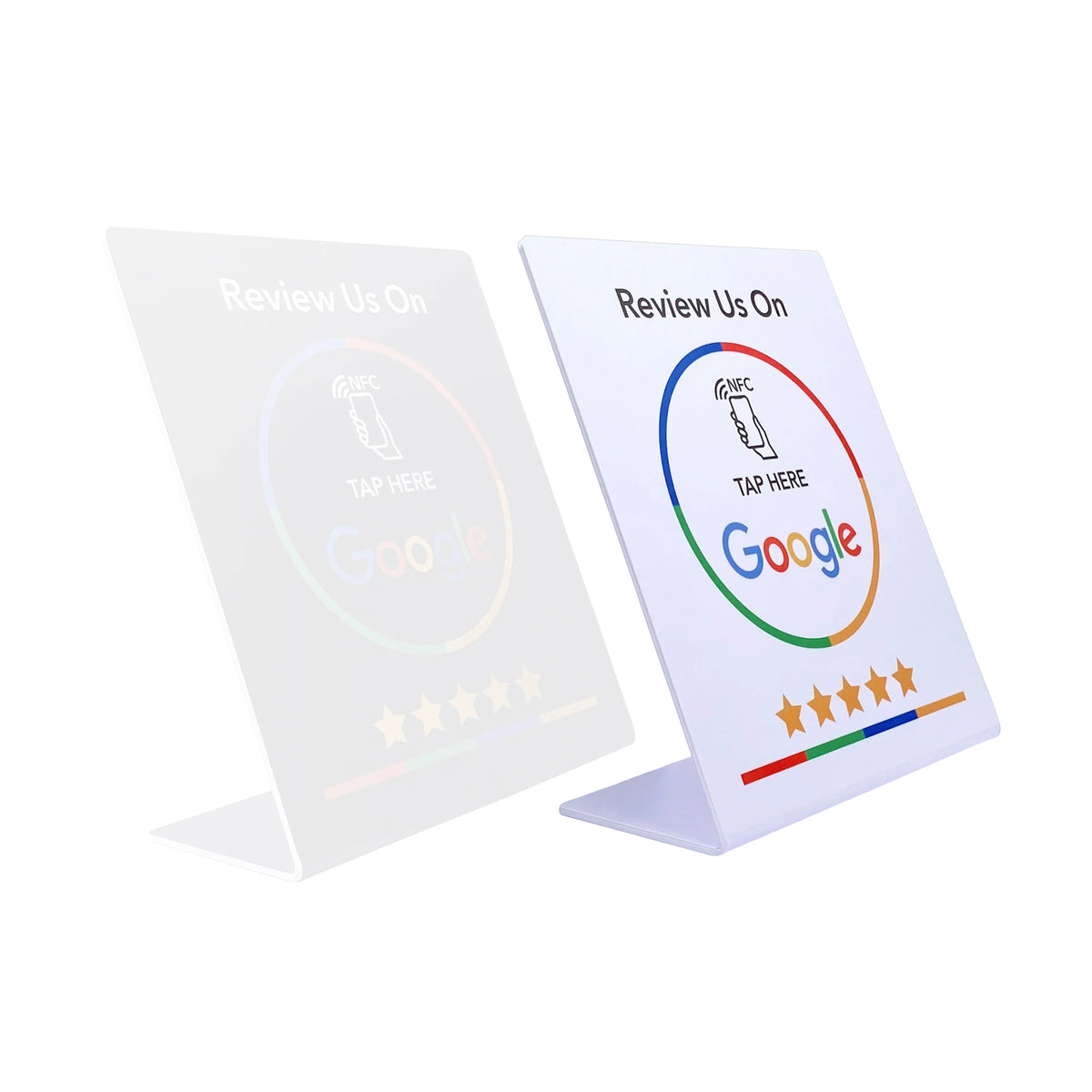 Placa NFC para Avaliações no Google, para Balcão ou Mesa