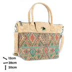 Mala de Mão de Cortiça com Padrão de Azulejo MB Cork BAGD-611