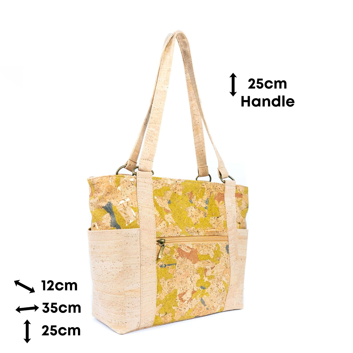 Mala Tote de Cortiça com Bolso com Fecho MB Cork BAGP-326