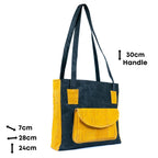 Mala Tote Bicolor de Cortiça com Bolso Frontal MB Cork BAGP-310