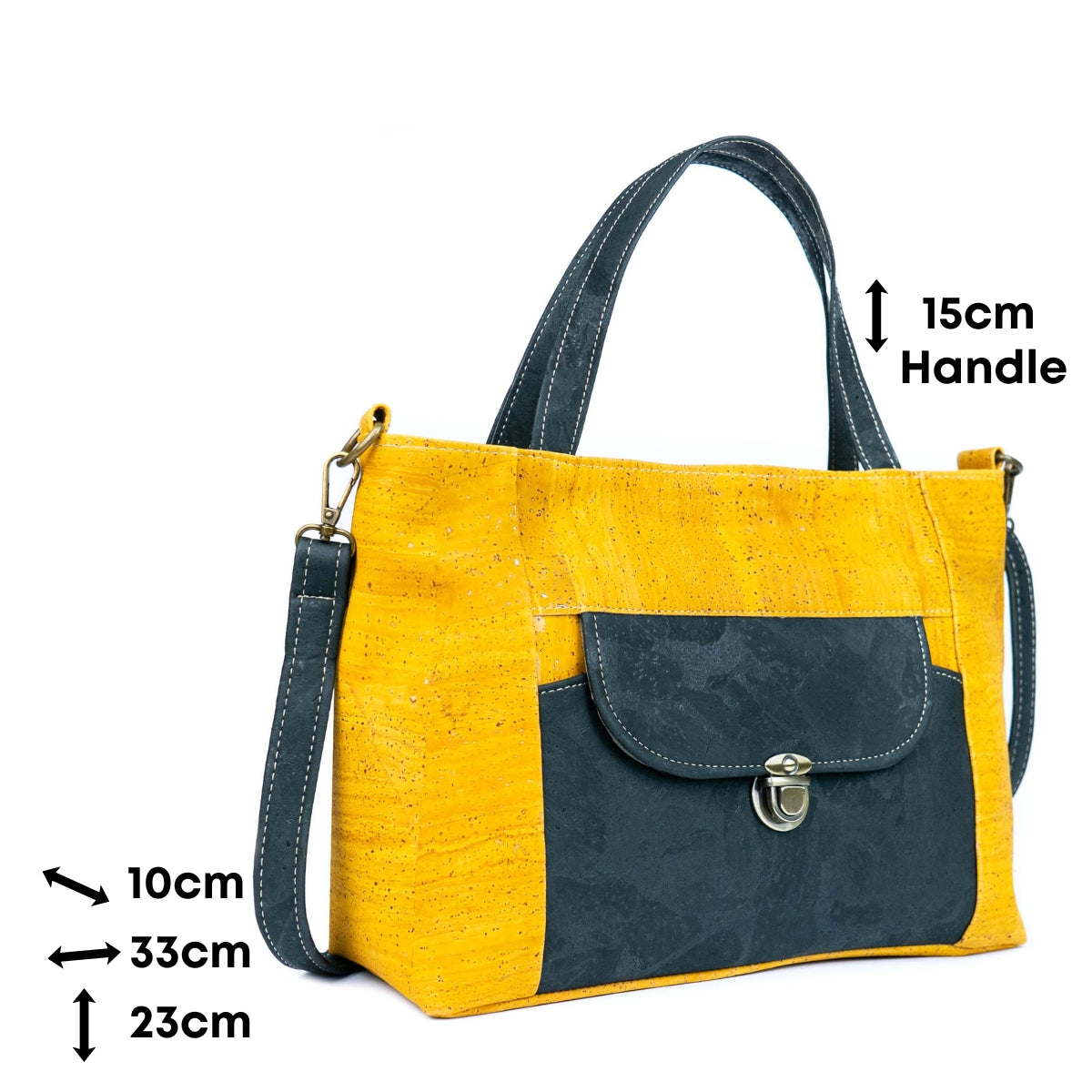 Mala de Mão Bicolor de Cortiça MB Cork BAGP-312