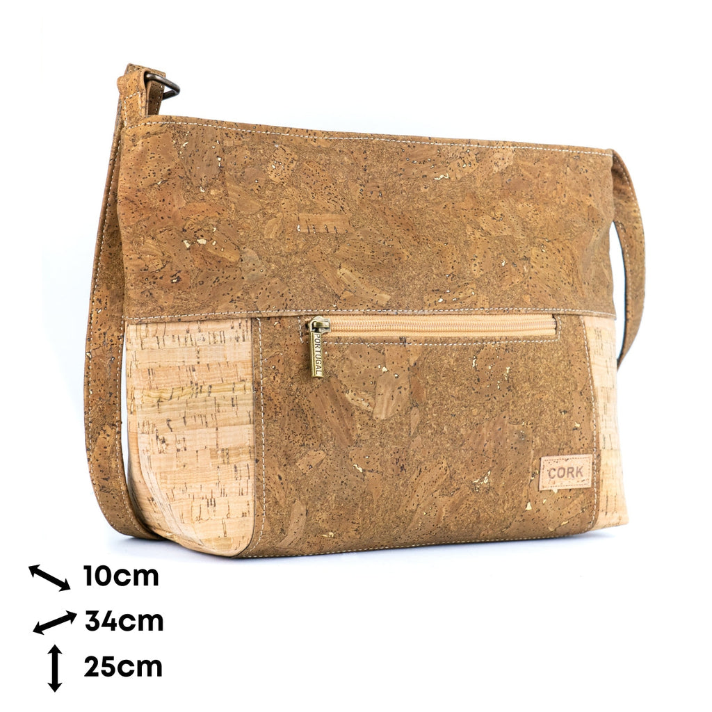 Mala de Ombro de Cortiça MB Cork BAGP-315 – Castanho e Natural