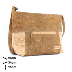 Mala de Ombro de Cortiça MB Cork BAGP-315 – Castanho e Natural